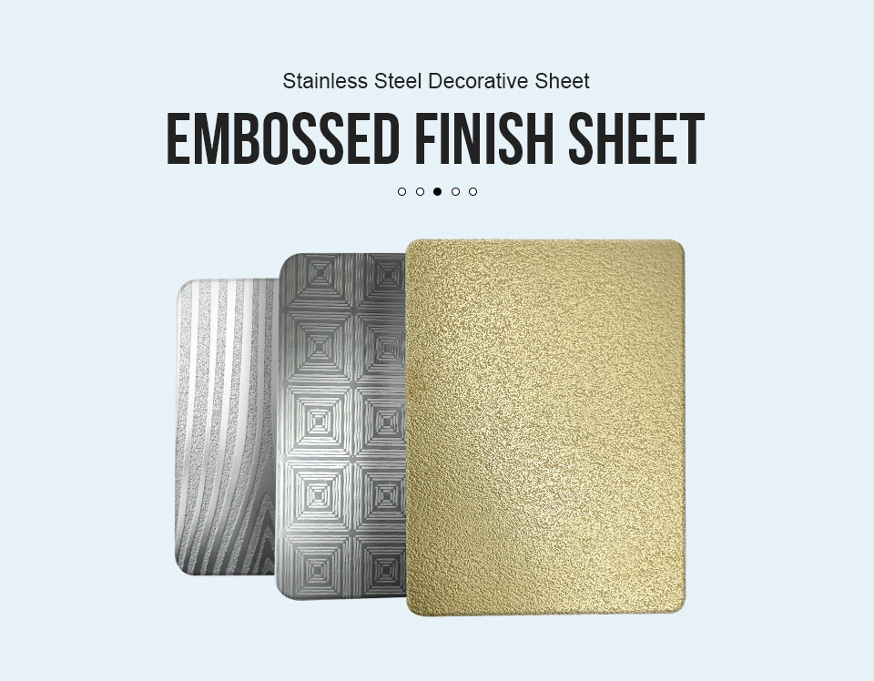 Embossed stainless steel sheet
