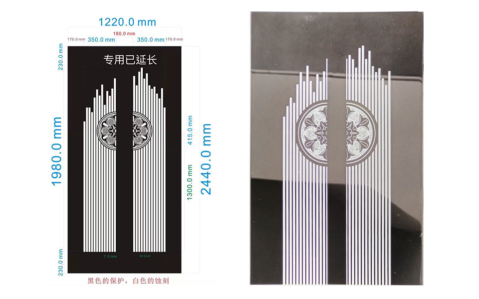 elevator door panel pattern