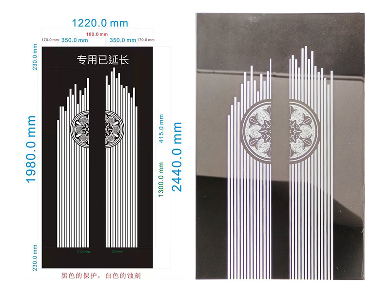 Etched elevator sheet with mirror finishing EC-009 wholesale