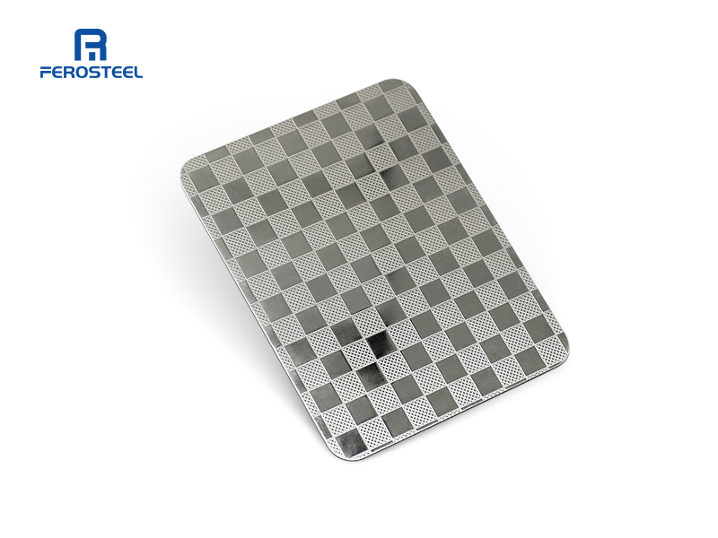embossed stainless steel square