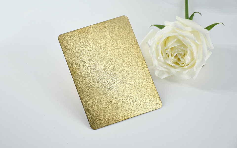 Gold color Embossed stainless steel sheet