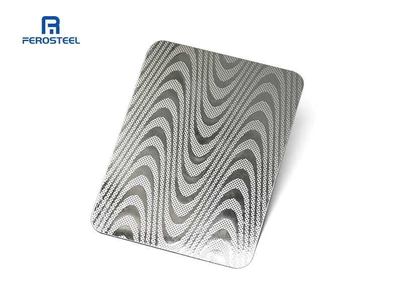 water ripple pattern embossed stainless steel