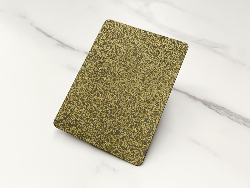Customized stainless steel sheet antique brass speckle finish