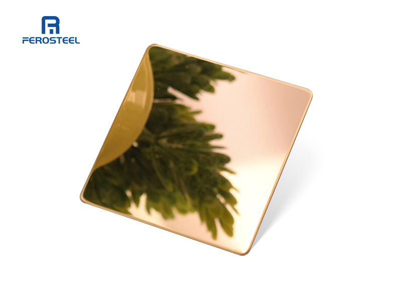 304 PVD Gold mirror stainless steel sheet