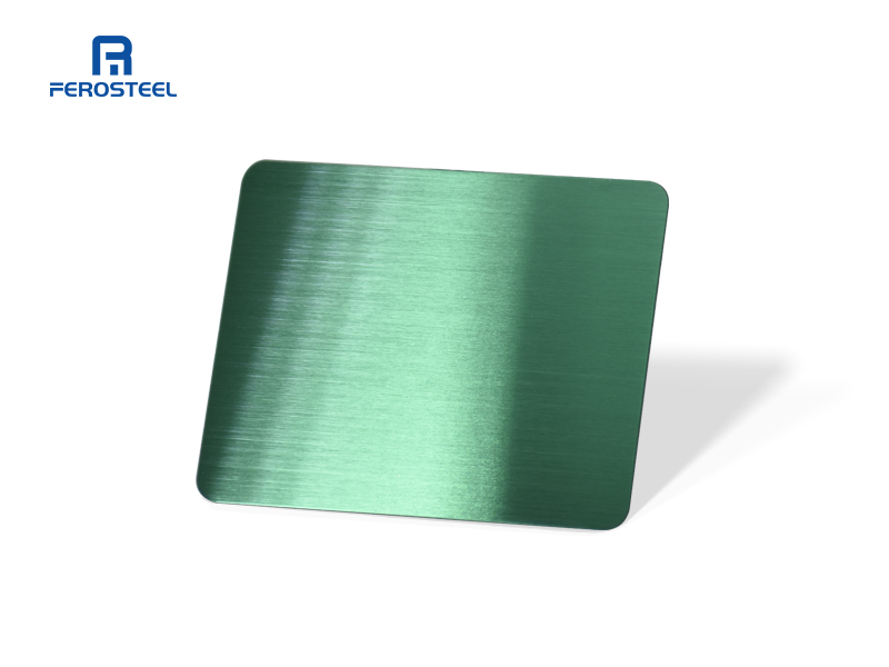 Stainless steel sheet with PVD color green finish supplier