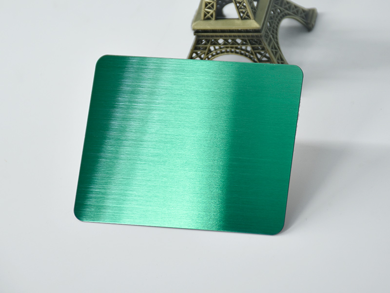 Stainless steel sheet with PVD color green finish supplier
