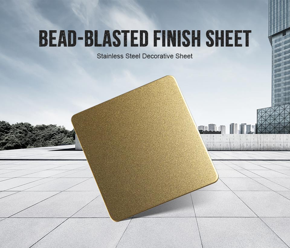 Bead blasted stainless steel sheet
