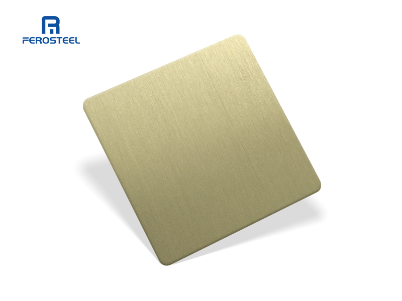 Factory supply champagne gold color pvd stainless steel sheet