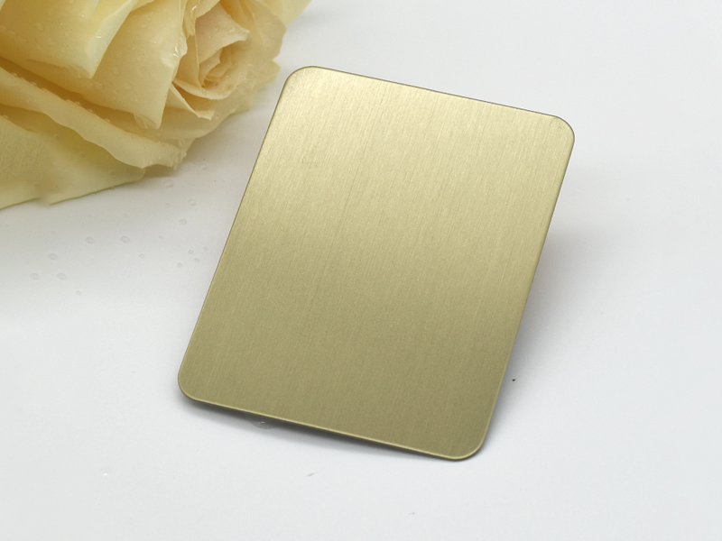 Factory supply champagne gold color pvd stainless steel sheet