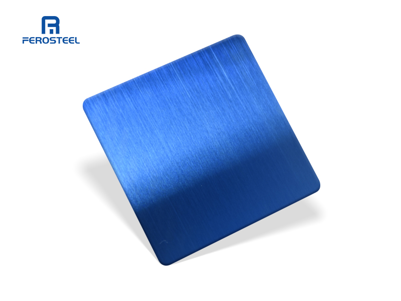 Stainless steel sheet with blue color pvd for distribution