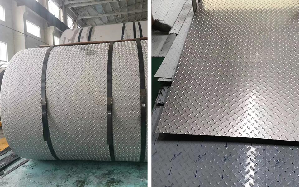 3D anti-skid pattern stainless steel sheet