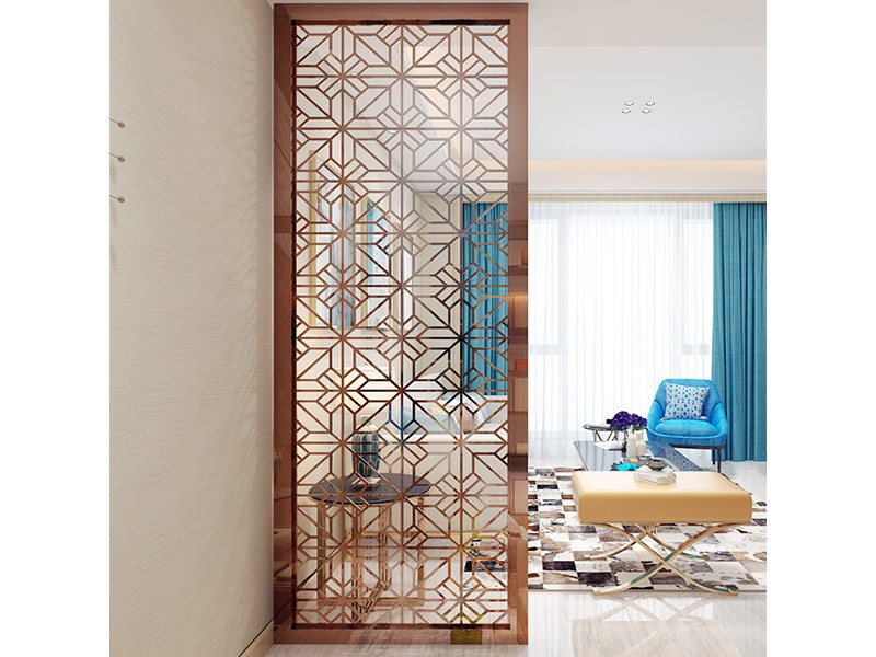 Stainless steel  screen still luxury gold laser cut