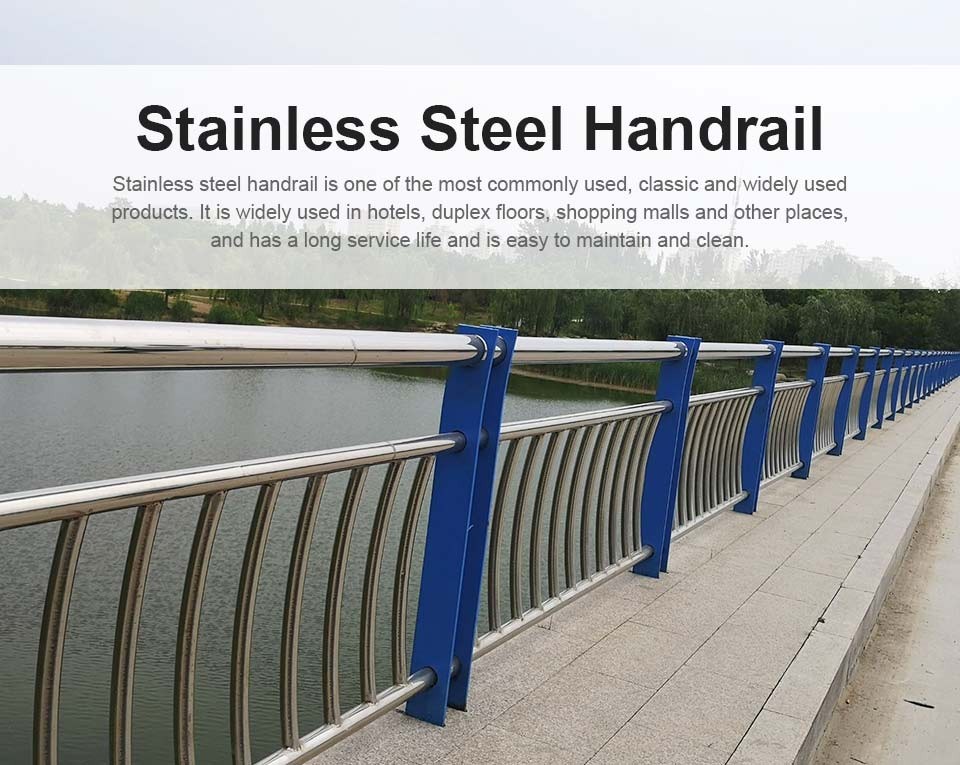 Modern stainless steel glass railing