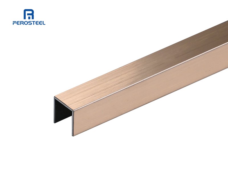 Gold Decorative Profiles Stainless Steel U Channel Tile Profile