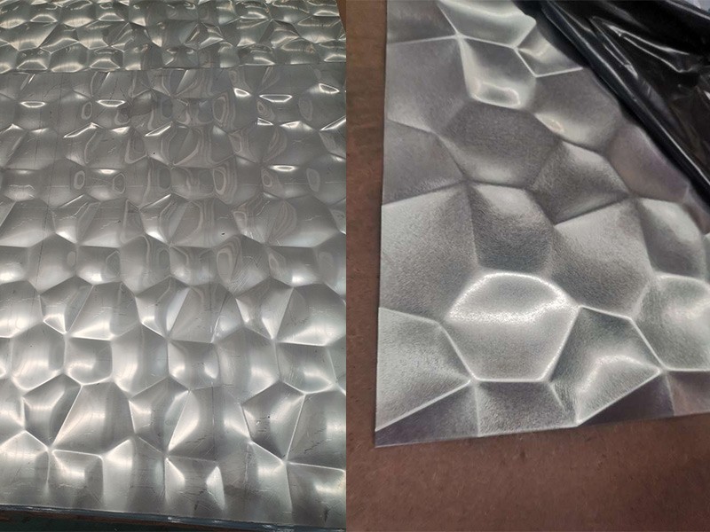 Stamped stainless steel sheets