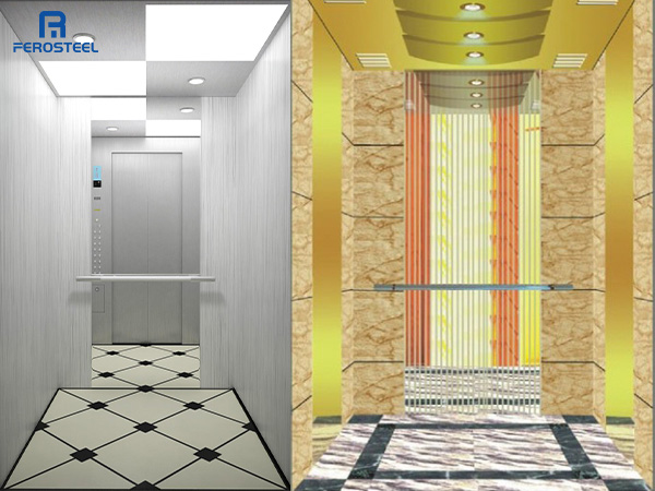 What are the commonly used stainless steel elevator decoration materials？