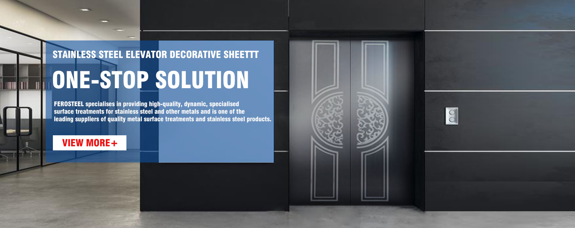 stainless steel elevator door