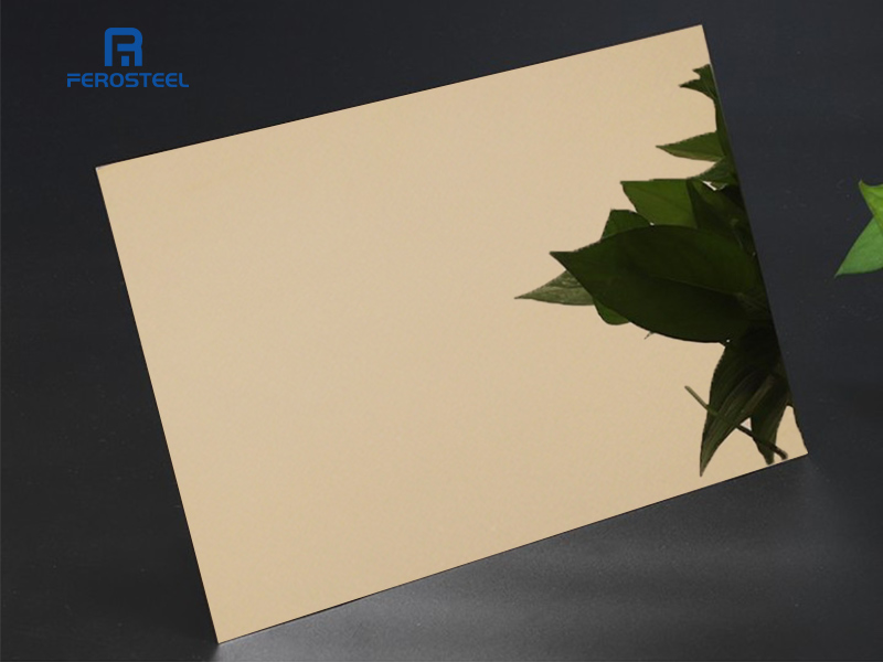 Gold mirror stainless steel sheet