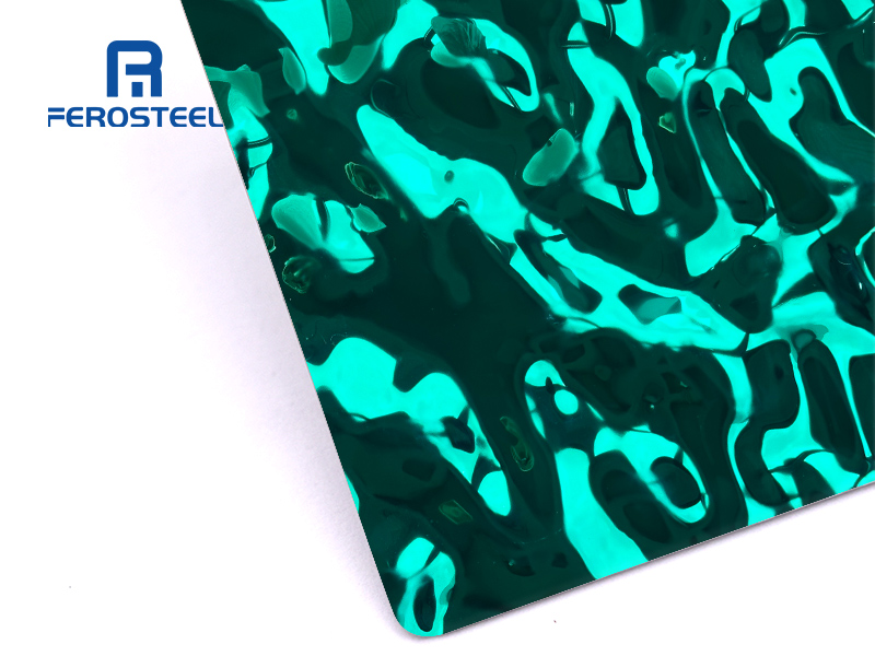 green water ripple finish stainless steel sheet