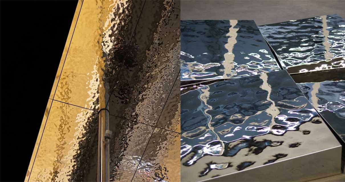 water ripple metal