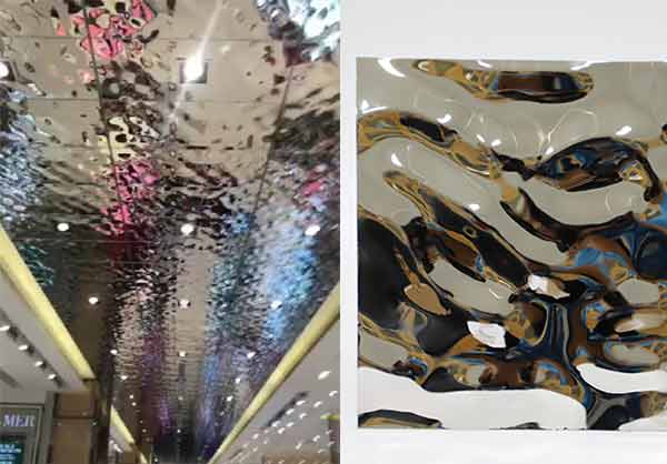 Water Ripple Ceiling: A Modern Touch of Metallic Elegance for Interior Spaces