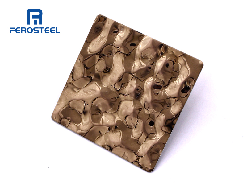 Premium 304/316 Water Ripple Stainless Steel Sheets – Stamping Copper Finish