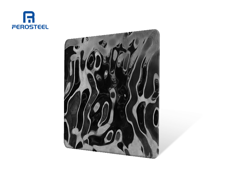 Premium Black Titanium Water Ripple Stainless Steel Sheets – Stamping Decorative Sheets