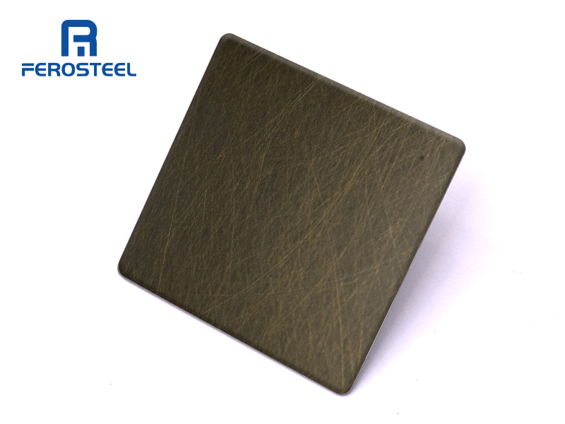 Dark bronze metal finish stainless steel sheets