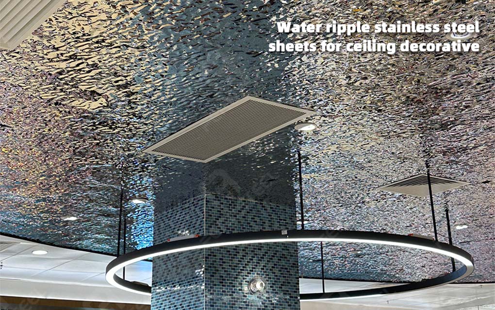 water ripple stainless steel sheets for ceiling decorative