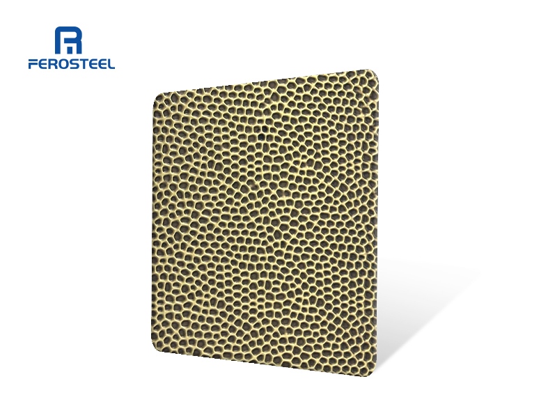 Stainless Steel Decorative Material Honeycomb Pattern Stamped Stainless Steel Metal Sheet for Wall Decoration