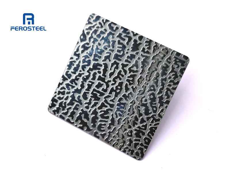 Leather Pattern Embossed Stainless Steel Sheet | Decorative Leather Texture Metal Panels Manufacturer