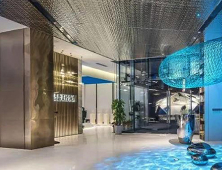 Ceiling project with water ripple effect sheet